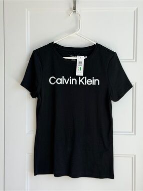 Calvin Klein Black Tee with White Logo